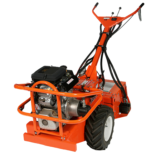 Orangefarbene Motorhacke